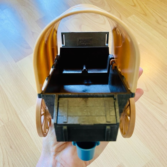 COMPLETE BOXED PLAYMOBIL SET 3278 COVERED WAGON OREGON TRAIL SETTLERS - Picture 5 of 6